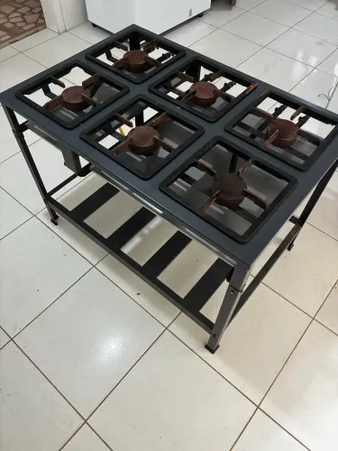Fogão Profissional 6 Bocas Metal Brey a Gás