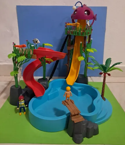 Playmobil Complexo Aquático com Piscina Tuboagua e Vegetação