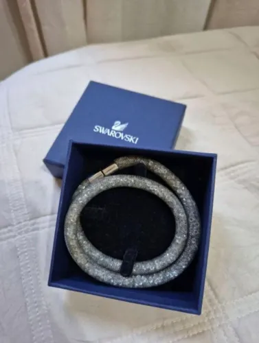 Pulseira Stardust Swarovski Original Dupla (Com Caixa) - Muito Brilho!