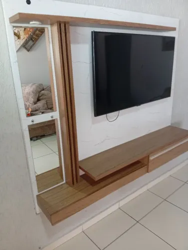Rak para tv semi novo, medida 136x160,para tv até 55 polegadas