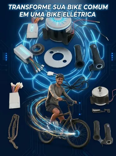 Transforme Sua Bike Em Elétrica Kit Completo Motor My1016 24v 250w?