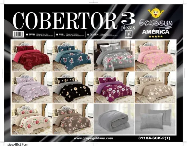 Cobredon Casal Queen 3 peças