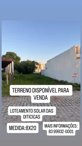 TERRENO 8X20 SOLAR DAS OITICICAS