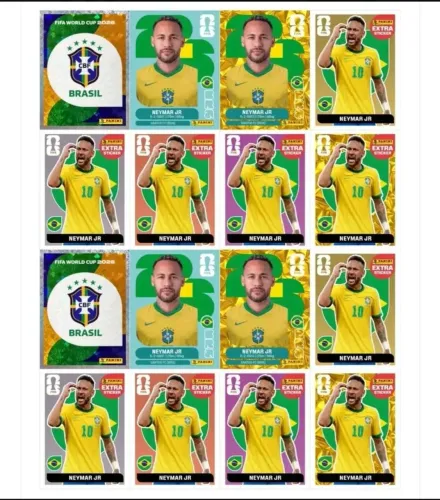 Figurinhas da copa impressas em papel fotográfico adesivo a prova d'água