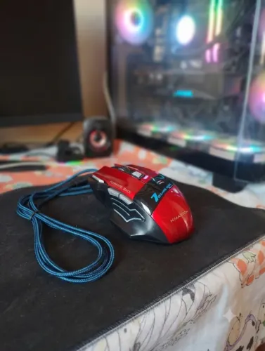 Mouse Gamer H'Maston X7 USB com Iluminação LED e Botões Programáveis