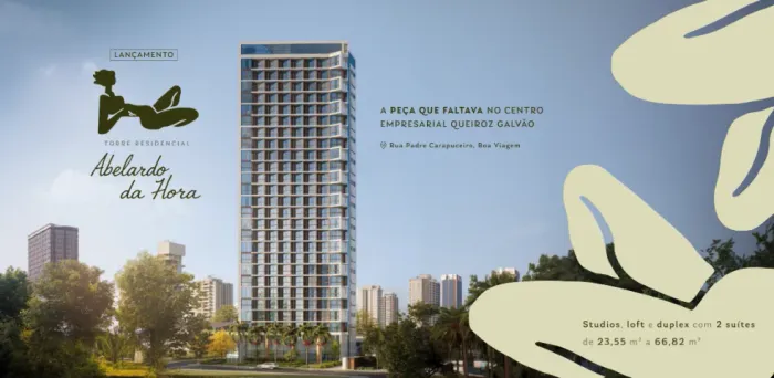 Studio 25,67m² na Planta - Abelardo da Hora | R$ 380mil, parcelados em 4 anos