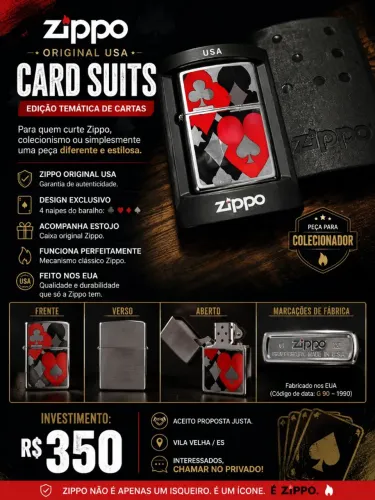 ZIPPO ORIGINAL USA - CARD SUITS ?