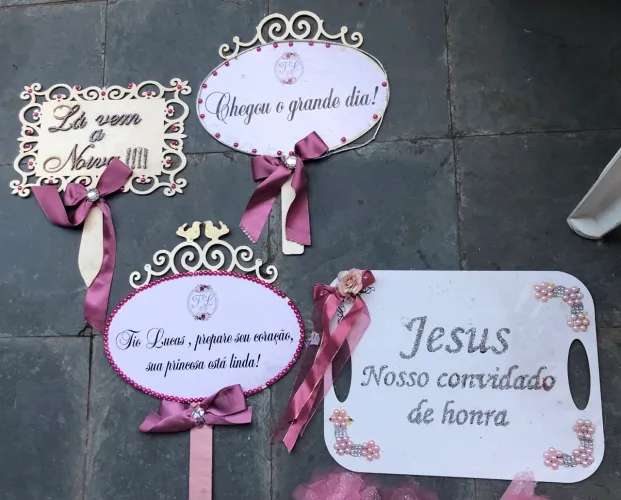 Doação placas de casamento 