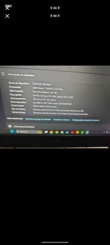 Aceito troca PC gamer/ notebook Asus Tuf gaming A15 Ryzen 7