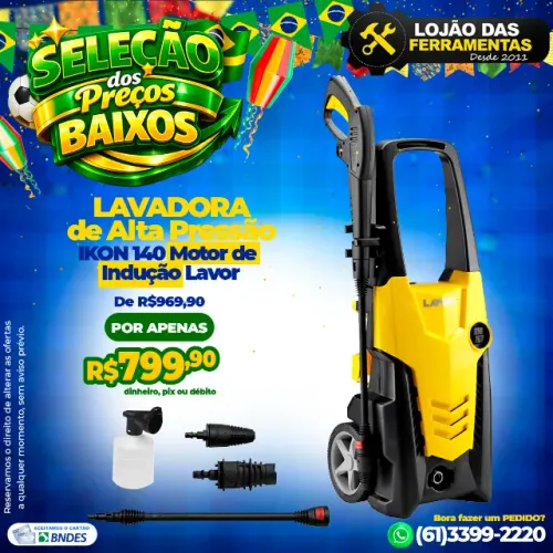 Lavadora de Alta Pressão IKON 140 Motor de Indução Lavor