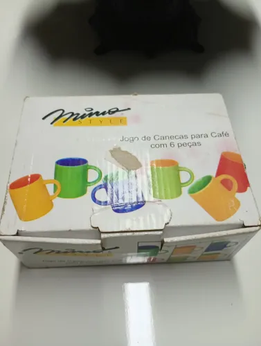 Conjunto xícaras esmaltadas coloridas