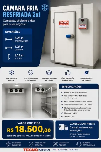 CAMARA FRIA RESFRIADA 2X1 - TECNO MAQUINAS