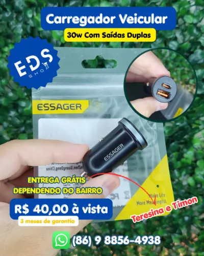 Carregador Veicular 30w - Essager