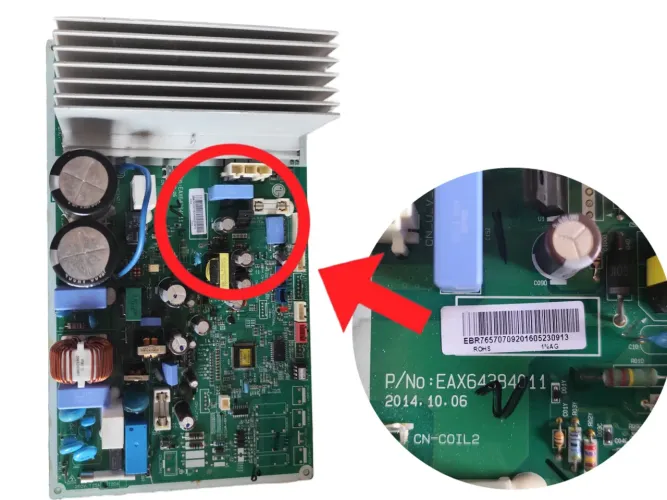 Placa LG 24.000 btus inverter usada