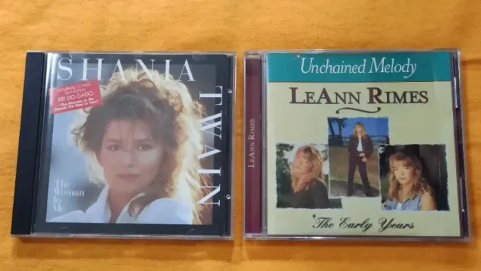 CD Shania Twain LeAnn Rimes Country Music 02 CDs Anos 90 Raridades Originais