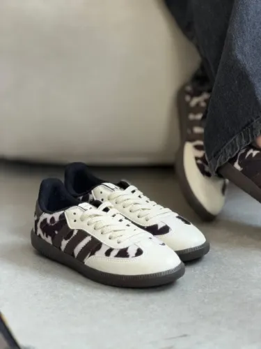 Tênis Casual Adidas Feminino Samba OG Bege/Marrom Sintético A Pronta Entrega