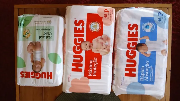 Fraldas Huggies | tamanho P | 3 pacotes