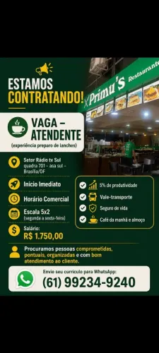 Vaga atendente