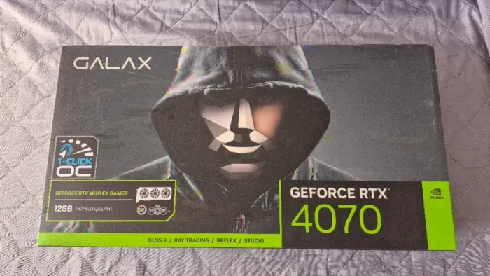 NVIDIA GALAX 4070 12GB 1-CLICK OC RGB (IMPECÁVEL + GARANTIA ATÉ NOVEMBRO 2026)