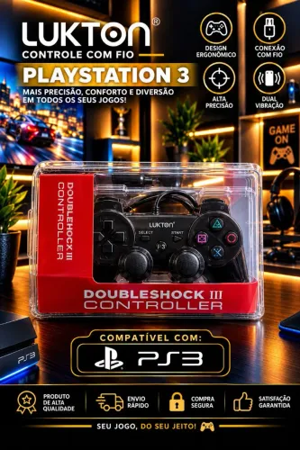 Controle para Playstation 3 com fio Novo Promoção