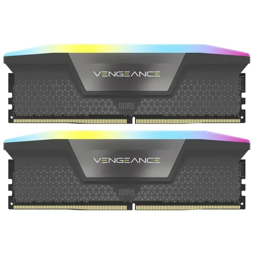 Memória RAM Corsair Vengeance RGB DDR5 32GB (2x16GB) 6000MHz - Cinza (CMH32GX5M2D6000Z38)