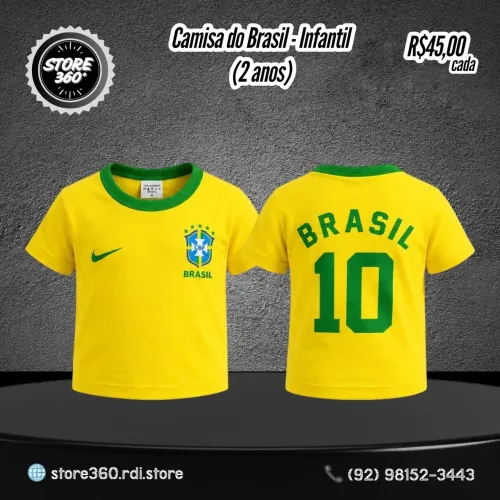 Camisa do Brasil Infantil para 2 Anos