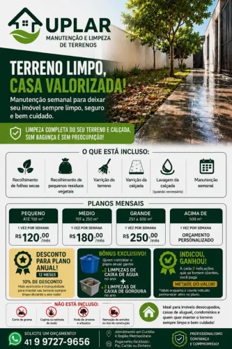 Limpeza de Terrenos em Curitiba<br>