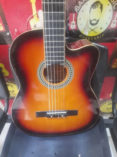 VIOLÃO MEMPHIS TEM TENSO ELÉTRICO MODELO AC60 CORDAS DE NAILON NOVAS ACEITO CARTÃO E PIX 