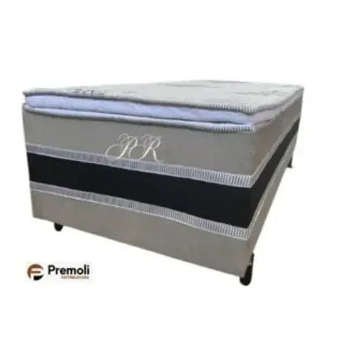 Cama Box D28 Luxo Premoli 88 x 188 x Alt. 60 Branca cm Variação de cor da estamparia