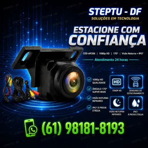Câmera Automotiva Visão Traseira Do Carro 1080p 170 ° Visão Noturna Arduino COD-AP206