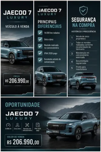 Jaecoo 7 / J7 Luxury 1.5 TB 16V AUT 5P (híbrido) 2026