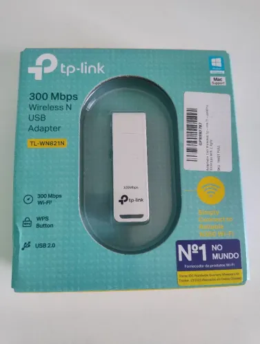 Adaptador USB wireless tp link 300mbps novo 