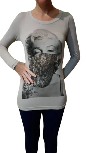 Camisa Feminina Marilyn Monroe Atacado Varejo Promoção 12x Cartão Pix Boleto