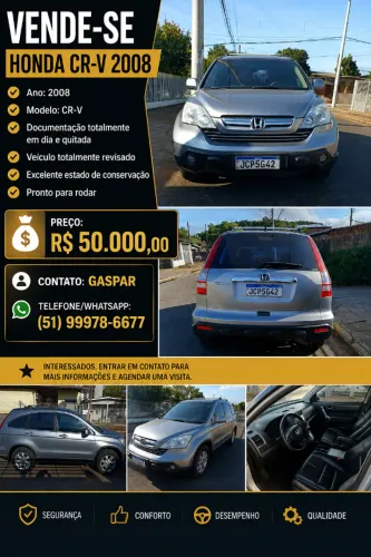 Honda CR-V EXL 2.0 16V 4wd/2.0 Flexone Aut. 2008