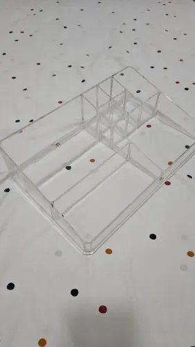 Organizador de maquiagem acrílico transparente