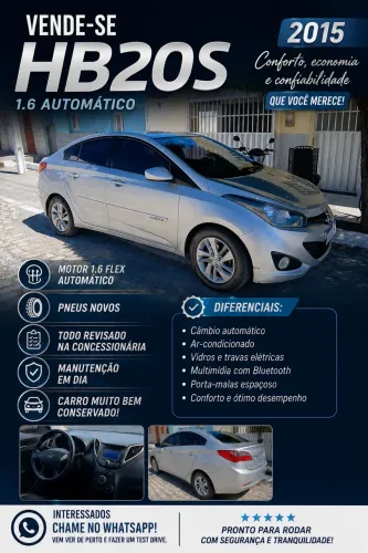 Hyundai HB20S C.style/c.plus1.6 Flex 16V Aut. 4P 2015