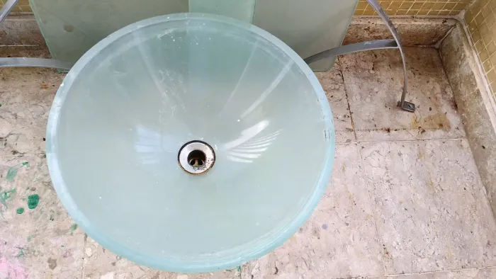 Cuba de embutir de vidro temperado jateado