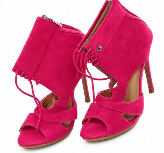 Sandália Carmen Steffens n 37/38 Pink Camurça 