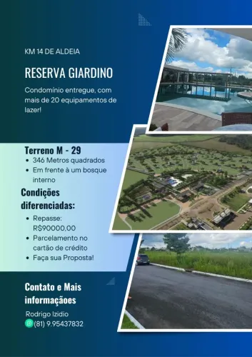 Lote à Venda por Repasse | Reserva Giardino - Km 14 de Aldeia