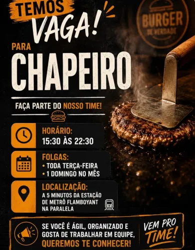 Chapeiro para hamburgueria