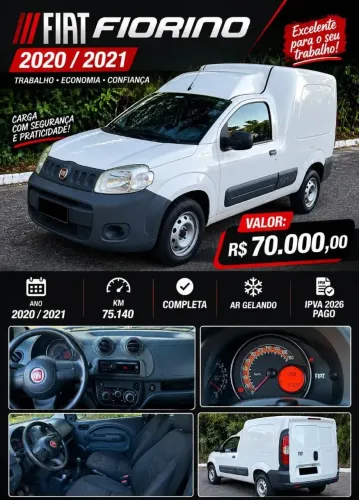 Fiat Fiorino Furgão Work. Hard 1.4 Flex 8V 2P 2021