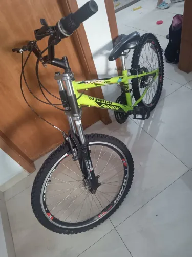 Bicicleta Aro 24 Track Bikes Dragon Fire Neonfire - Amarela/Neon