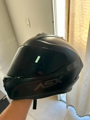 Capacete Asx Draken Solid Preto Fosco 58