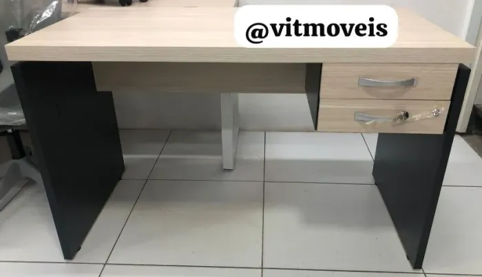 MESA RETA 120X60 COM GAVETA 40MM