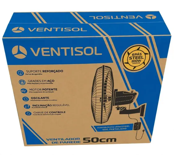 Ventilador de parede 50 cm, novo de fábrica