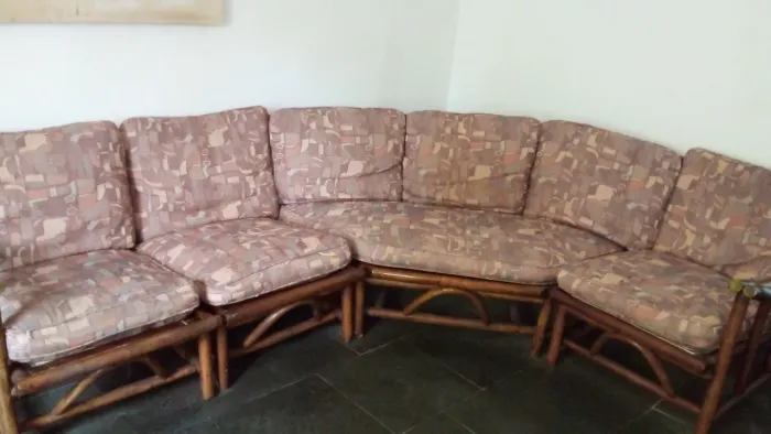 Sofá modular em junco de Málaga