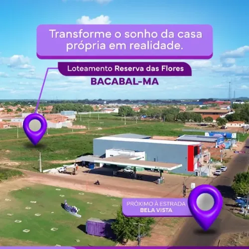 LOTE DE 209,15 M² À VENDA PRÓXIMO À ESTRADA BELA VISTA EM BACABAL