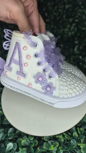 Tênis infantil personalizado borboleta