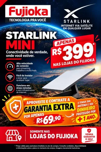 STARLINK MINI POR APENAS R$ 399,00!