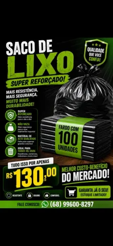 Saco de Lixo Super Reforçado